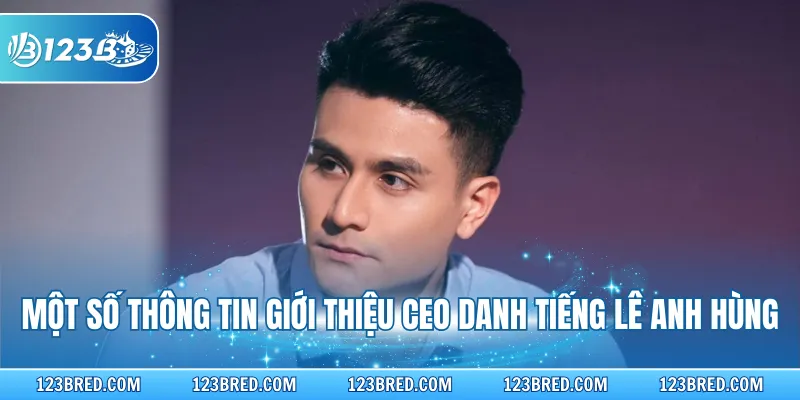 Lê Anh Hùng - Người Dẫn Dắt Định Hướng Cho Thương Hiệu 123B 1 Một số thông tin giới thiệu CEO danh tiếng Lê Anh Hùng