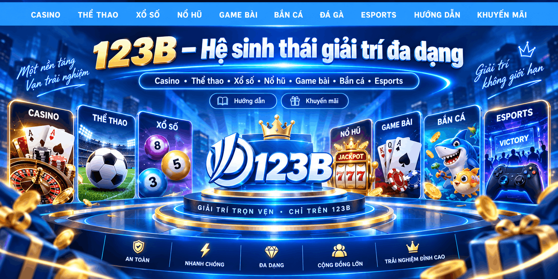 123B 🥇 Trang Chủ Đăng Ký & Tải App 123b.com Chính Thức 7 Giới thiệu tổng quan về 123B – Hệ sinh thái giải trí đa dạng